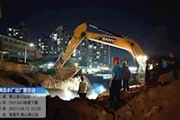 健民路香山湖段管道完工，梅溪水廠出廠管工程建設取得階段勝利